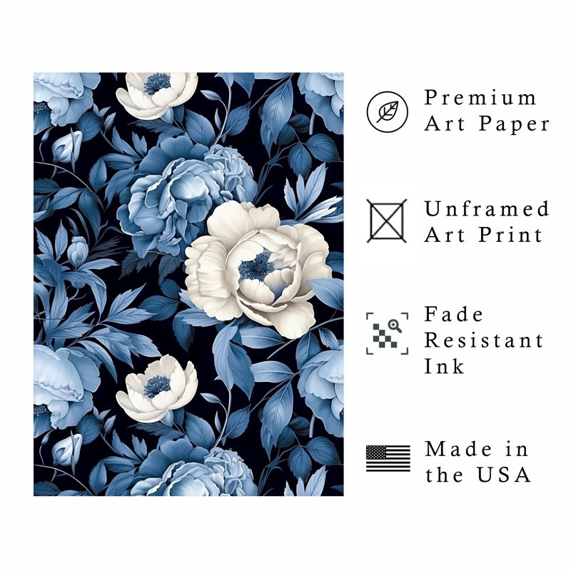 Impression florale florale William Morris, H 7 po x l 5 po