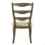 Chaise d'appoint beige et chêne vieilli avec dossier échelle (ensemble de 2)