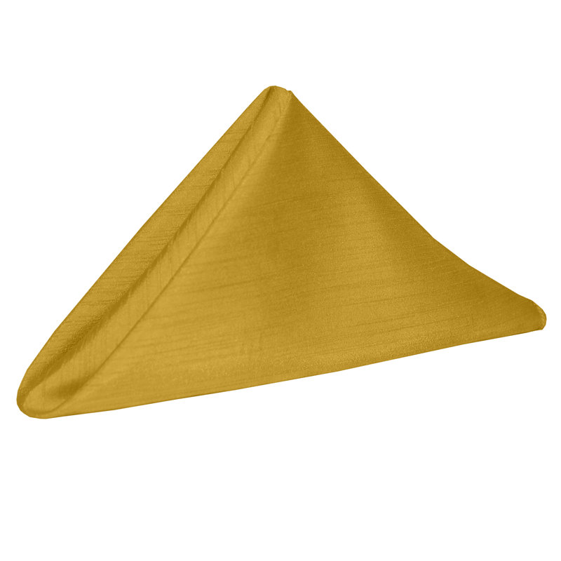 Yulia Silk Square Napkin, Goldenrod, 17" x 17"