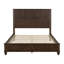 Solid Wood Bed Frame,Queen Platform Bed Frame With Headboard,Tall Headboard Natural Wood Bed ,No Box Spring Needed,Walnut-1577435517