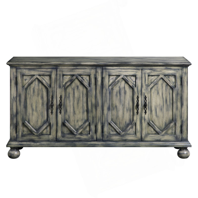Pavan Rustic Gray Finish Console Cabinet