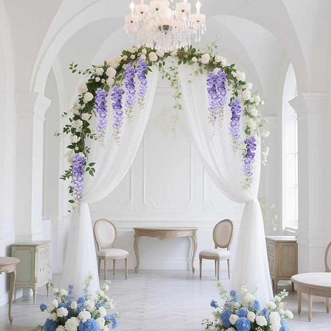 Faux fleurs de glycine artificielles suspendues, Mauve