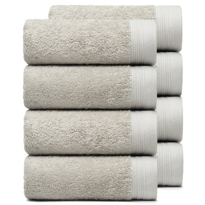 Ensemble de 8 serviettes 100% coton Raquel