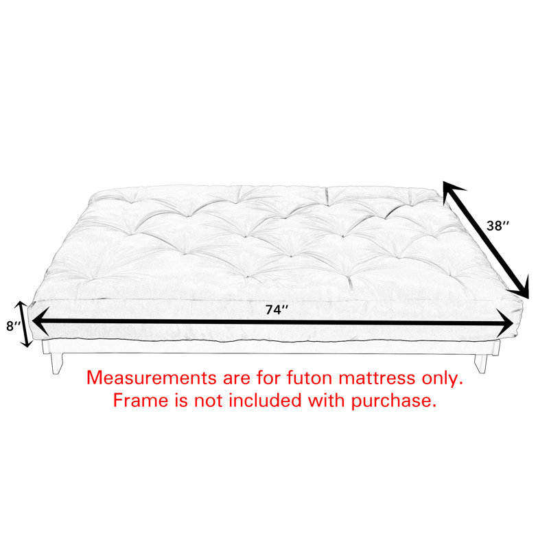 Matelas de futon en coton Maeder, 7, Saphir Cancun
