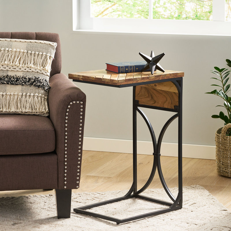 Solid Wood Top End Table