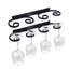 Wall Mounted Wine Glass Rack Black