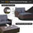 Patio Rattan Loveseat Set Daybed Lounge Storage Ottoman Side Tables Adjust