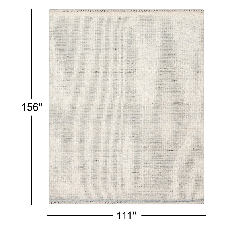 Tapis rayé tissé à la main Larissa, Rectangle 9 pi 3 po x 13 pi
