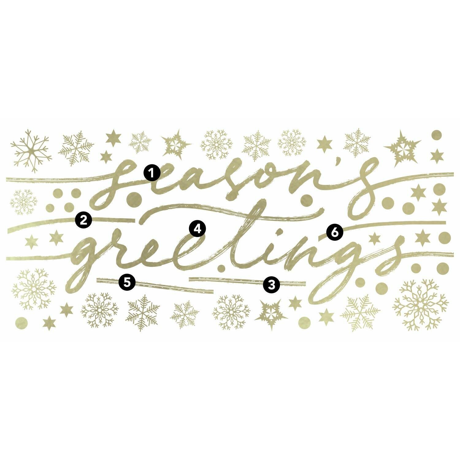 (Gold) Small Snowflakes set of 30 wall saying vinyl lettering decal home  decor art quote sticker (Gold)