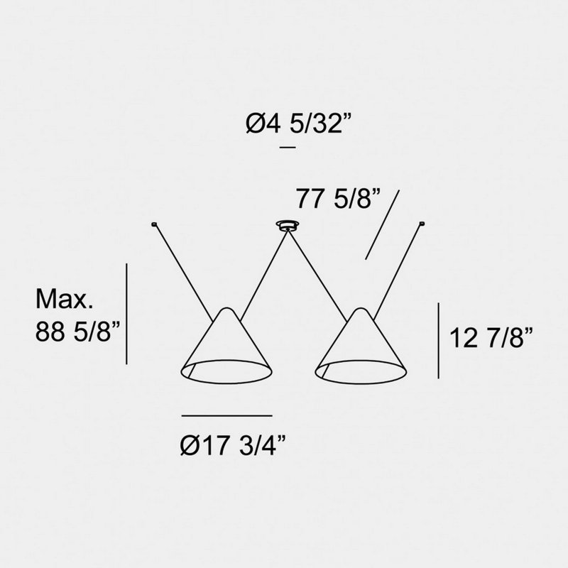 Super Attic 2 - Light Pendant, 88.63" H x 78.75" W x 17.75" D