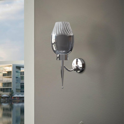 Aletris Glass LED Armed Sconce