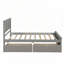 Platform Storage Bed, 2 drawers with wheels-1303395129