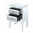 Meshon 2-Drawer Accent Table in Mirrored