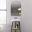 Arched Wall Mirror with Metal Frame-60994869