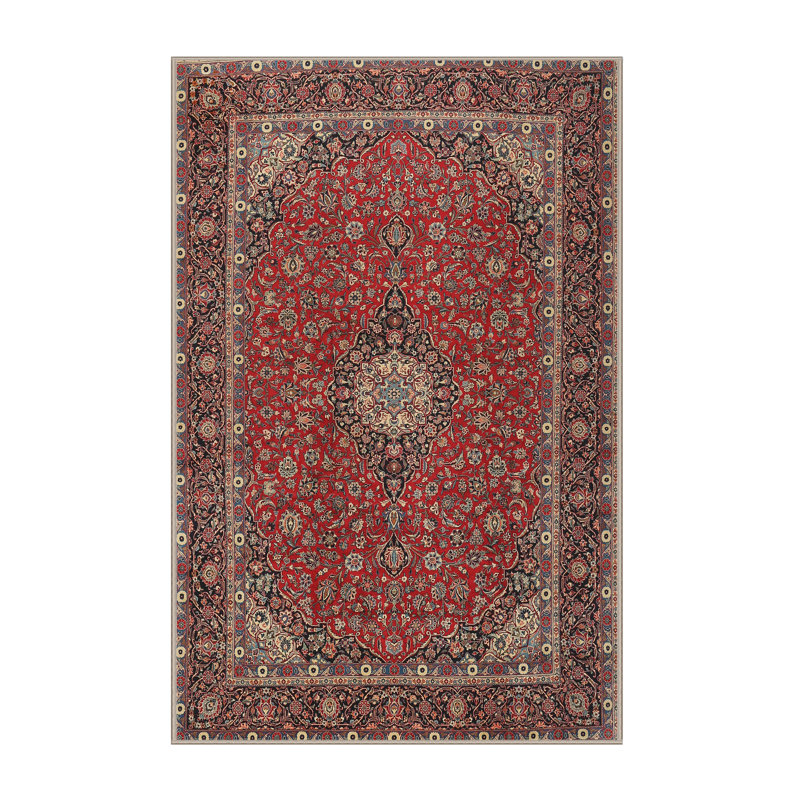 Tapis rouge/brun/beige traditionnel Joaquim, Rectangle 5 pi x 7 pi