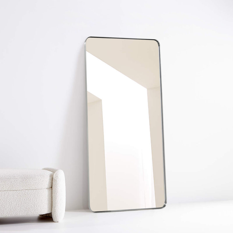 Miroir de salle de bain Javeion, Nickel brossé, 60 po x 30 po