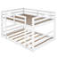 Lit superposé au-dessus blanc avec cadre en bois massif conçu pour rehausser le décor de votre chambre à coucher-826521175