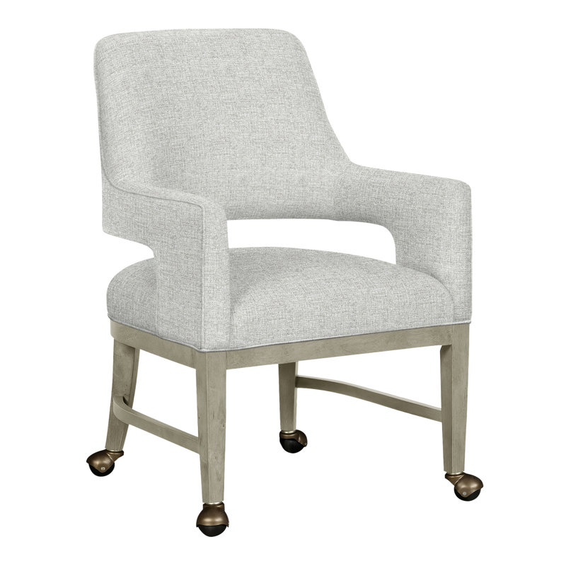 Chaise avec accoudoirs Josie Grande, Polyester albâtre 3157, Amande chamois
