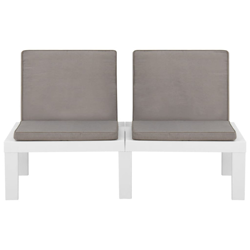 Gora Plastic Outdoor Bench, White