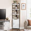  Corner Shelf 4 Tiers, Industrial Bookshelf With Cabinet,32d X 32w X 180h-831883731