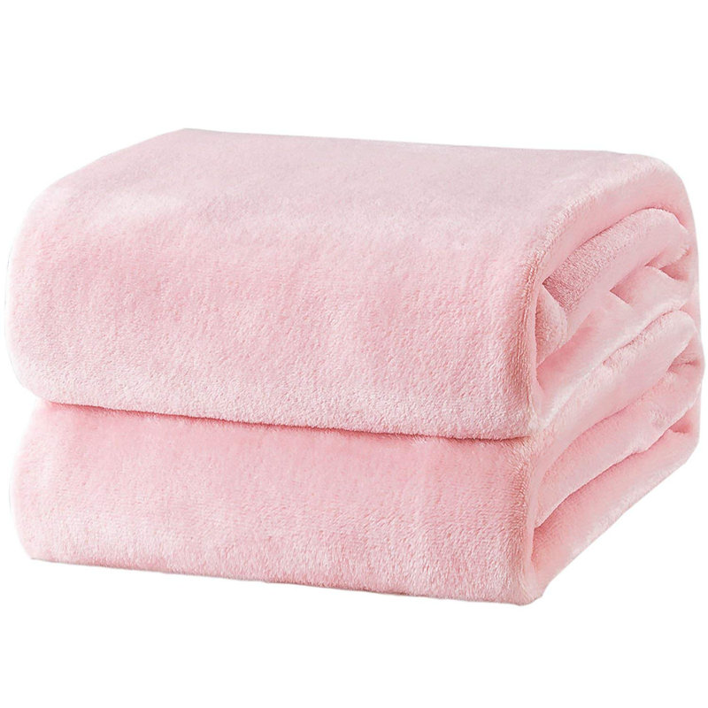 Couvertures douillettes et douillettes pour lit, canapé, canapé, voyage, camping, L 66 po x L 90 po, Rose