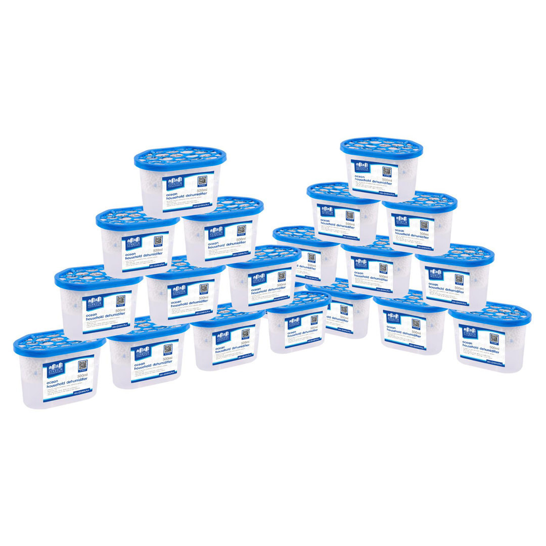 20x 500ml Interior Dehumidifiers Moisture Absorber Damp Trap for Home Wardrobe Bedroom Garage