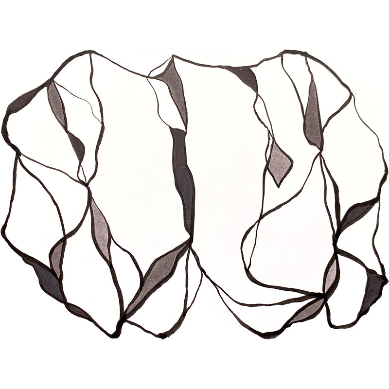 Musing Series 3.1 Print by Susan Arthur, Black Framed Paper, 24" H x 30" W