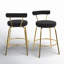 Kayson 25.5" Gold Swivel Upholstered Counter Stools-383255566