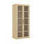 Bibliothèque moderne à 5 tablettes H 79 po x l 38 po avec portes en verre Rivington-116164066