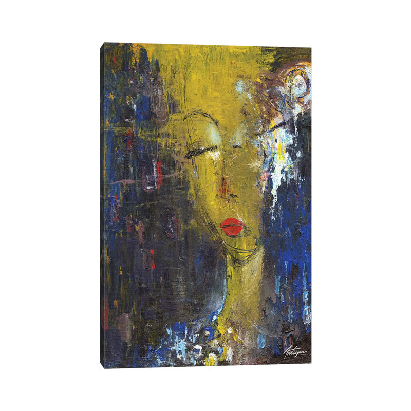 Waiting by Jack Avetisyan - Painting on Canvas, 30.48cm H x 20.32cm W x 1.9cm D, Wrapped Canvas