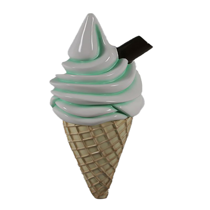 Statue suspendue crème glacée surdimensionnée, Vert menthe