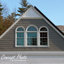 Garniture dentelée en PVC de qualité architecturale avec plaque arrière Fayetteville-41339745