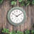 8-inch Indoor/outdoor Sage Green Quartz Wall Clock With Temperature