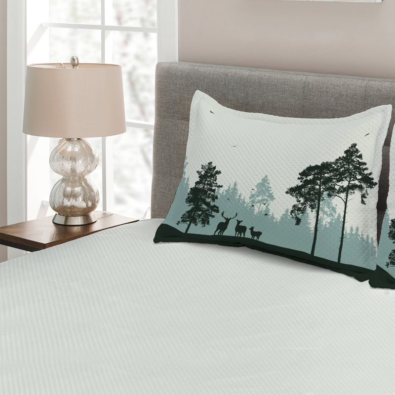 Rustic Polyester Coverlet, Queen Bedspread + 2 Shams
