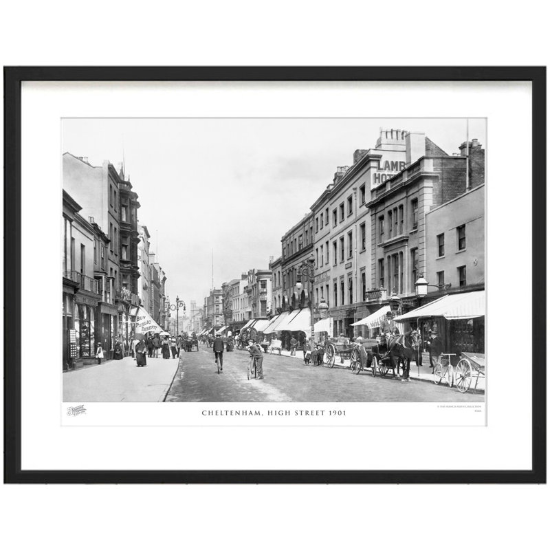 Cheltenham, High Street 1901 by Francis Frith - Single Picture Frame Print, 40cm H x 50cm W x 2.3cm D