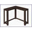 Table basse moderne en stratifié brun pour l'espace d'entrée et amp; Chambre à coucher, vaste surface à 2 niveaux