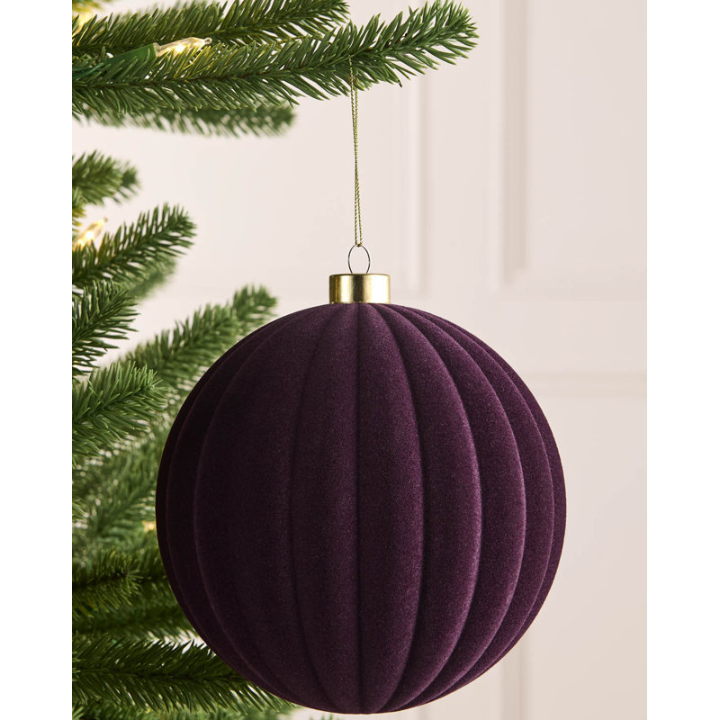 Polystyrene Shatterproof Bauble, 17.5 cm H x 15 cm W x 15 cm D, Purple