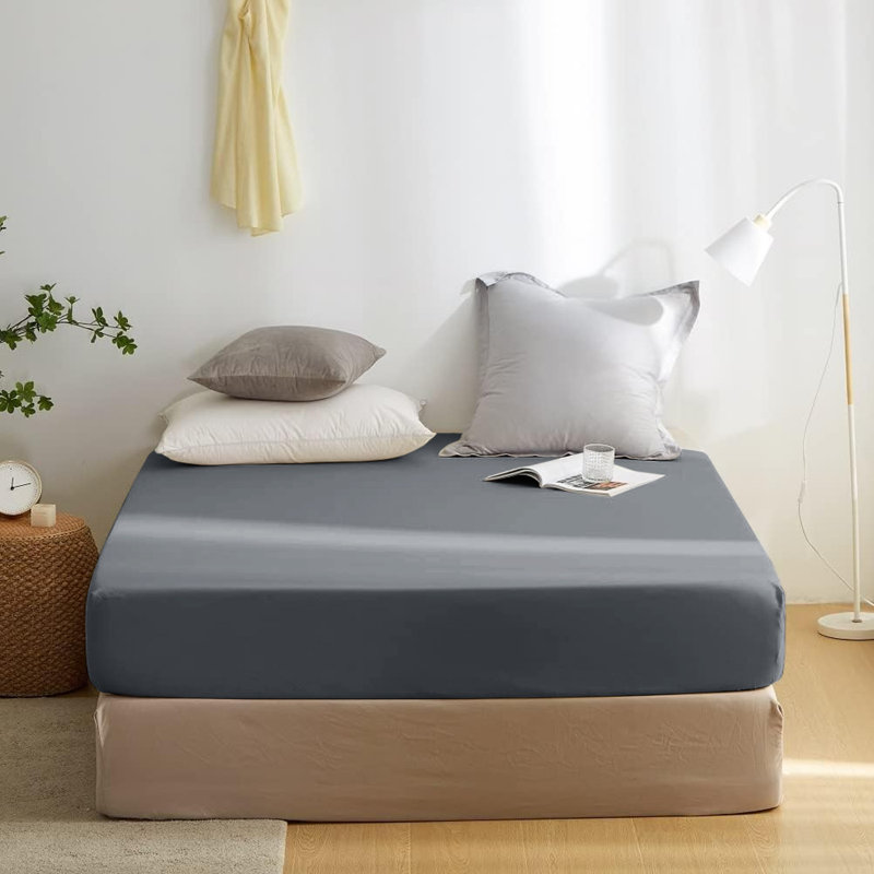 Super Soft Microfiber Deep Pocket Fitted Sheet, Kingsize (5'), Charcoal