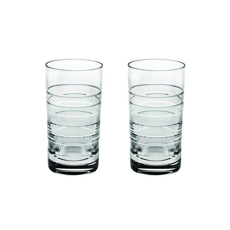 Vinyl Handmade Crystal Highball Glass Set