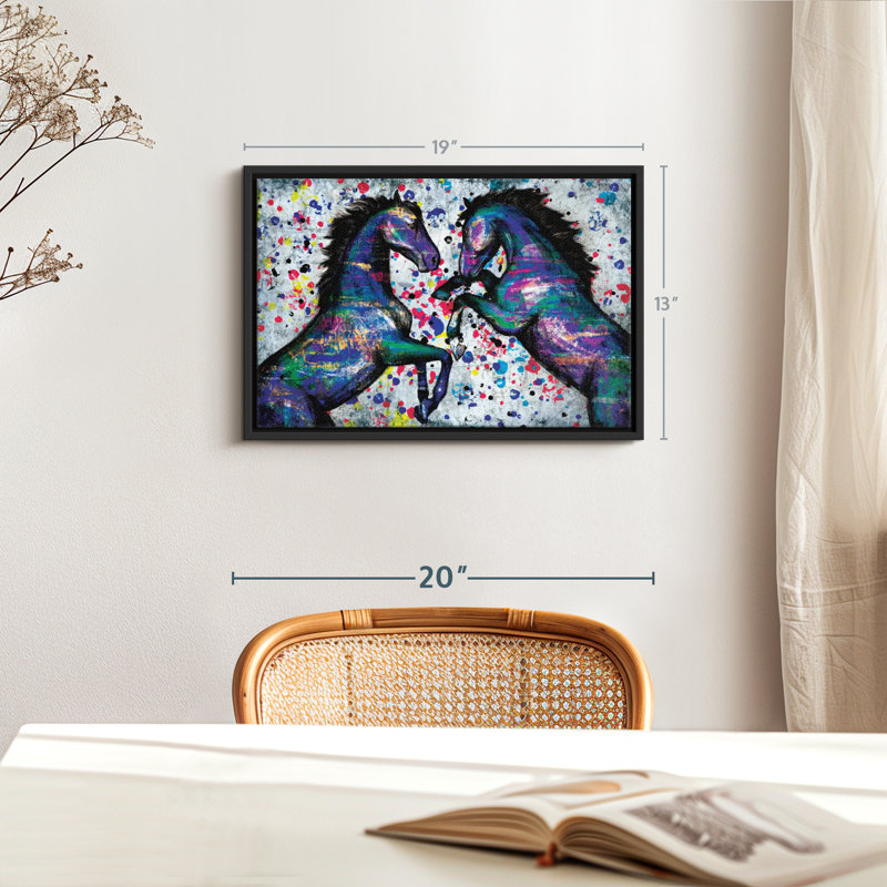 Animal "Chevaux en bataille", H 19 po x l 13 po