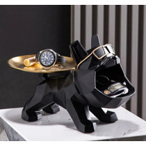 The Leonardo Collection 18cm French Bulldog With Lead Resin Decorative Ornament Figure Sculpture Black Small Sculptures & Figurines