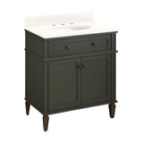 Elmdale 30" Freestanding Mahogany Single Basin Vanity Oval Undermount Sink