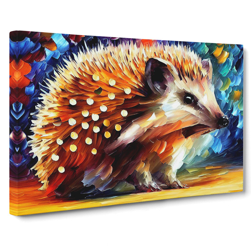 Hedgehog Painting Vol.1 Abstract - Wrapped Canvas, 50cm H x 76cm W x 3cm D