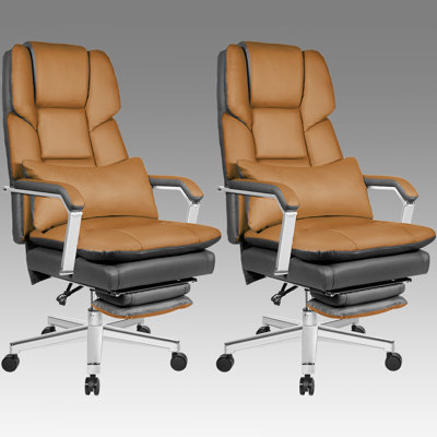 Fauteuil président ergonomique inclinable avec repose-pieds Sachar