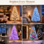 Arbre de Noël éclairé 6 pi avec 11 modes d'éclairage, arbre de Noël pour l'intérieur et l'extérieur