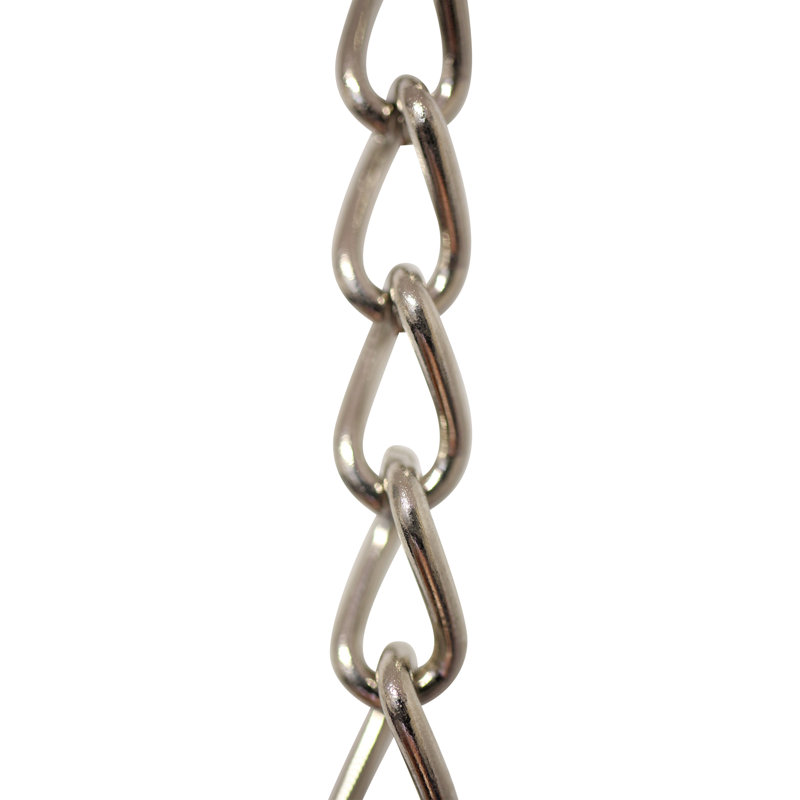 Petite chaîne d'horloge torsadée, Nickel poli