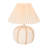 Stoneware Mini Table Lamp with Pleated Shade