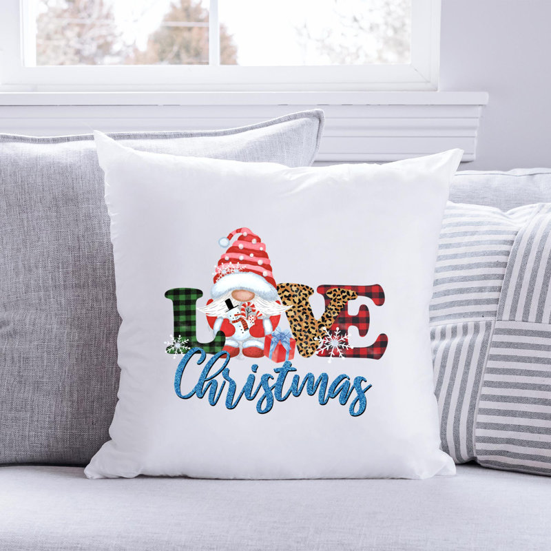 Christmas7_2 Polyester/Polyester Blend Reversible Throw Pillow, 18" x 18"