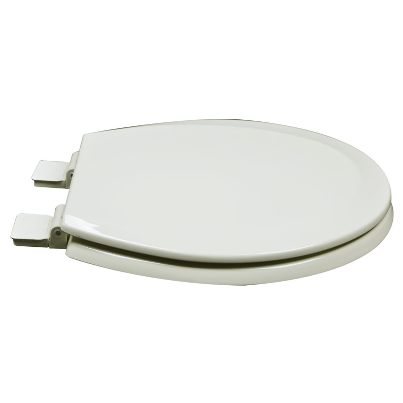 Siège de toilette rond en bois moulé, Biscuit