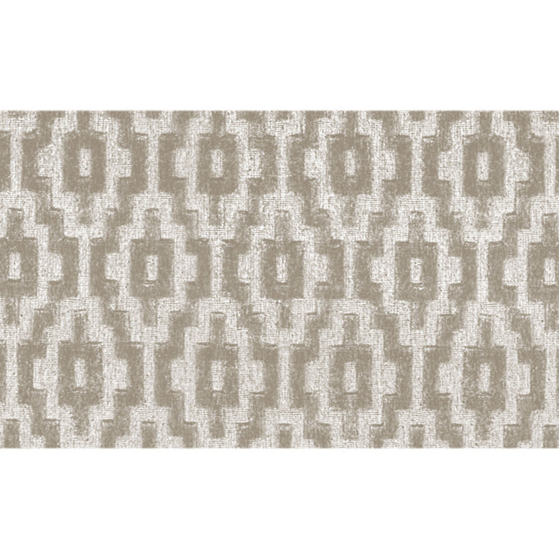 Hand Knotted Geometric Area Rug in Sand/Ivory, Rectangle 6' x 9'